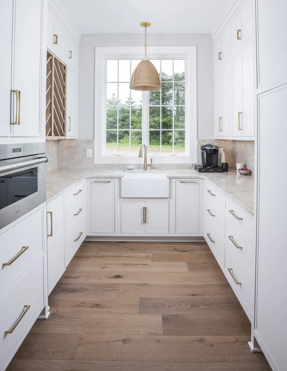 Kitchen with hardwood floors installed